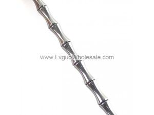 Non magnetic Hematite Beads, Bamboo, black, Grade A, Hole:Approx 1.2mm, Length:15.5 Inch, 50PCs/Strand, Sold By Strand